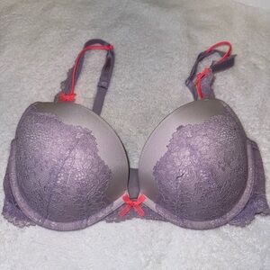 Victoria's Secret Purple Lace Bra with Pink Details